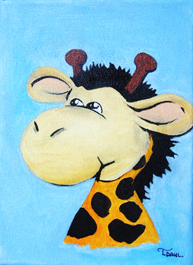 Tableau pour enfant: "la girafe"